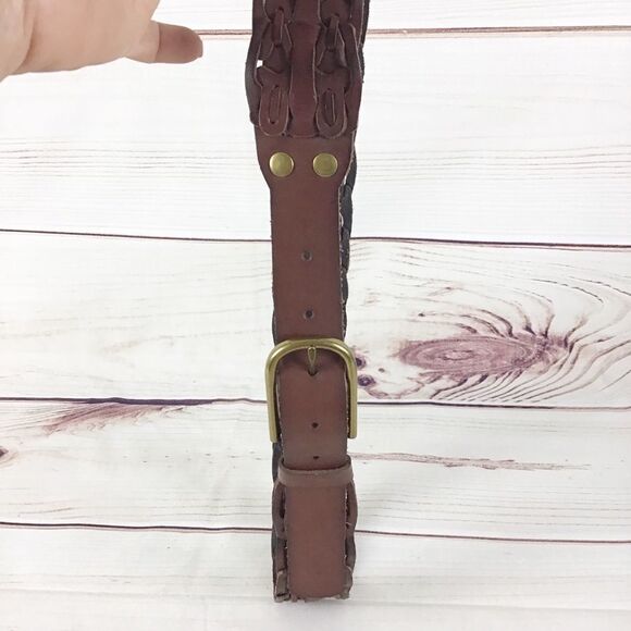 Gap Leather Woven Link Belt in Cognac - Picture 7 of 7